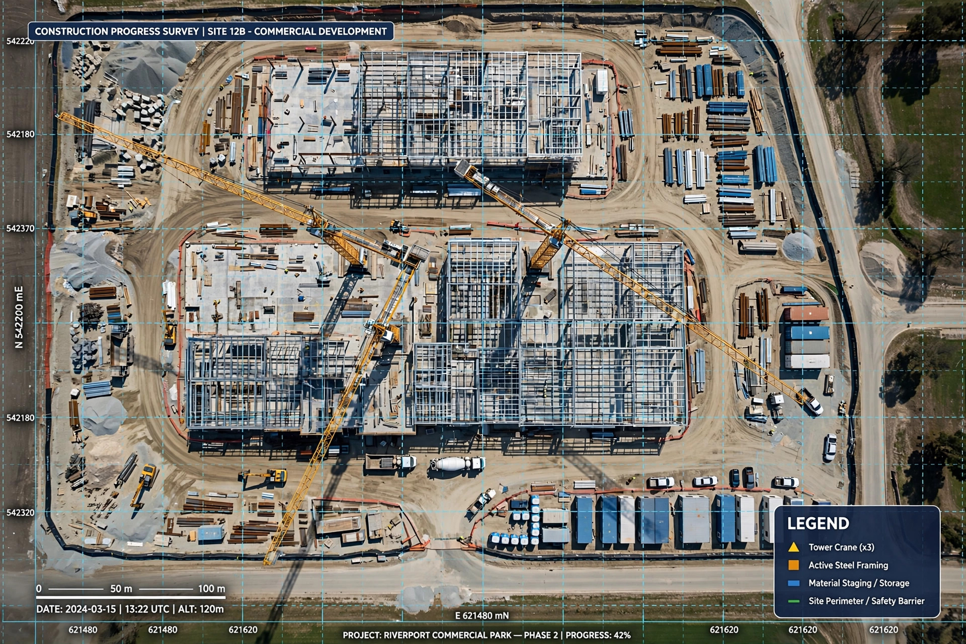 Construction site aerial mapping